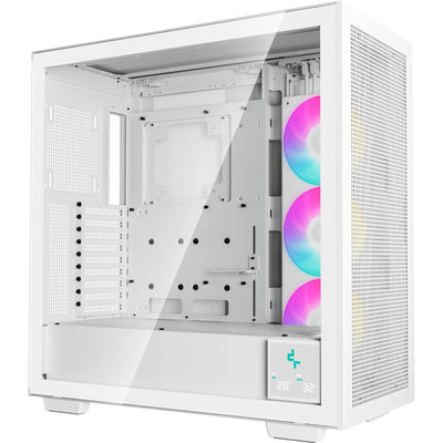 Deepcool morpheus midi tower behuizing (wit | 4x usb-a | 1x usb-c | rgb | tempered glass)