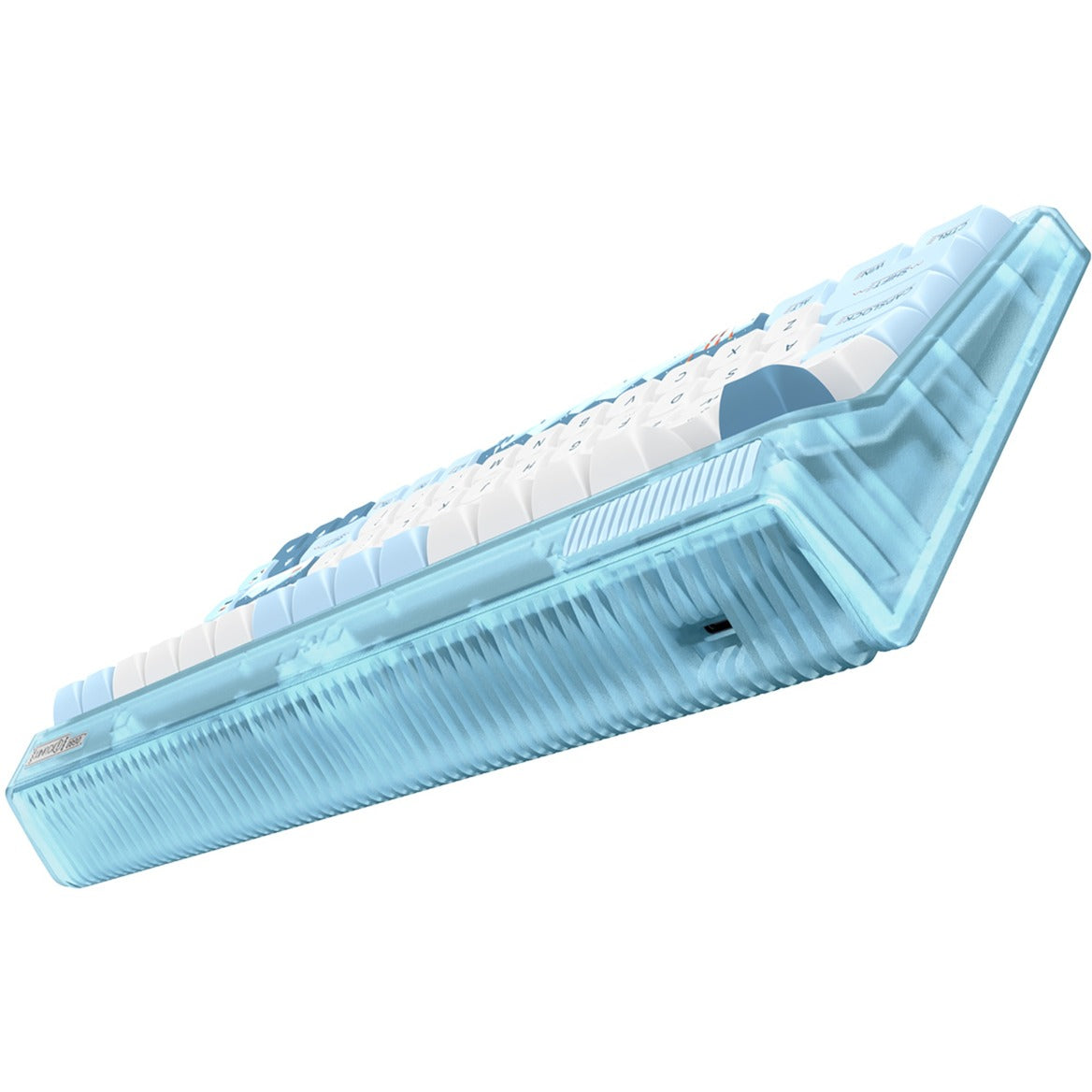 Iqunix og80 wintertide wireless mechanical keyboard (lichtblauw, us lay-out (qwerty), iqunix moonstone, 80% (tkl), rgb leds, hot-swappable, pbt, 2.4ghz | bluetooth 5.1 | usb-c)