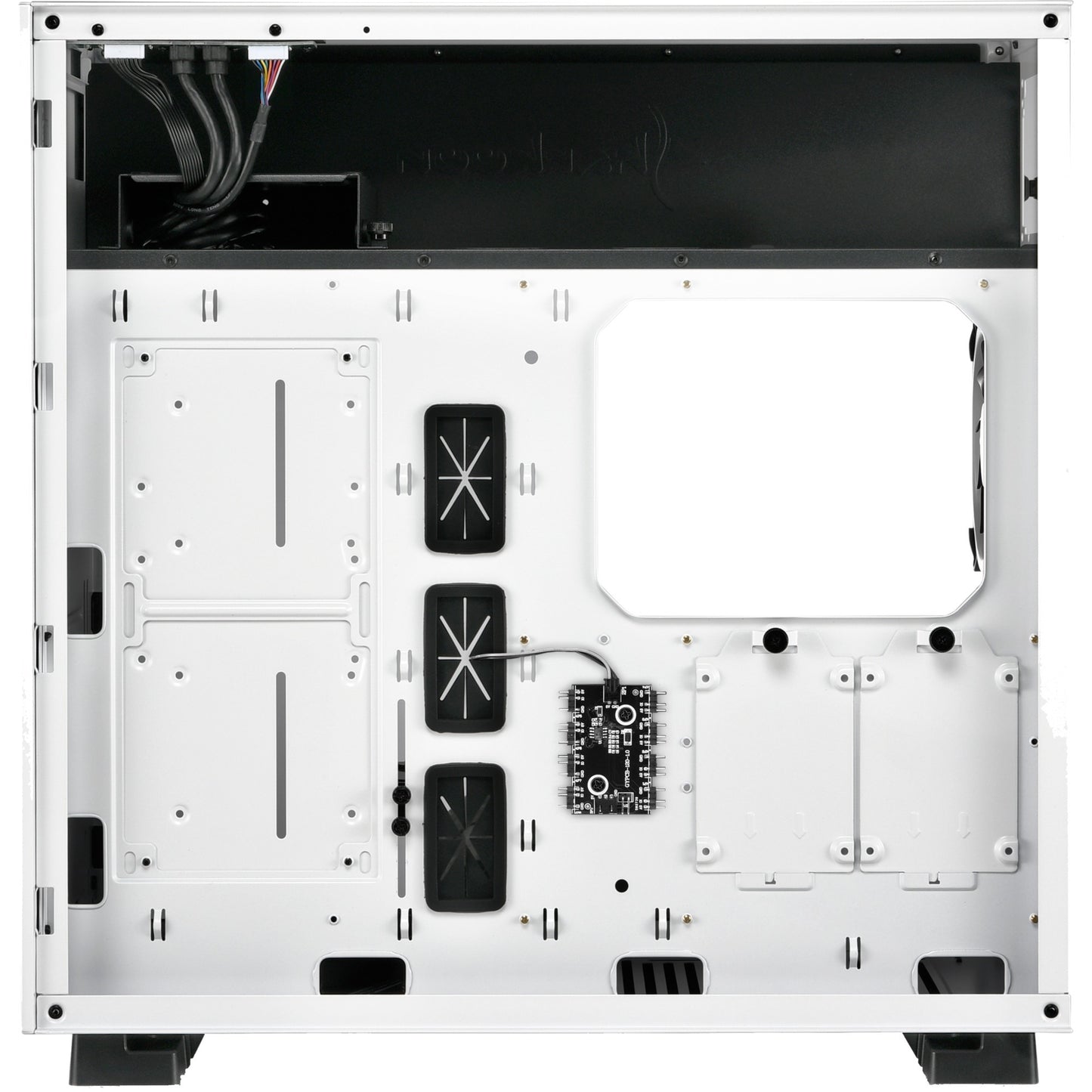 Sharkoon pure steel rgb midi tower behuizing (wit | 2x usb-a | rgb | tempered glass)
