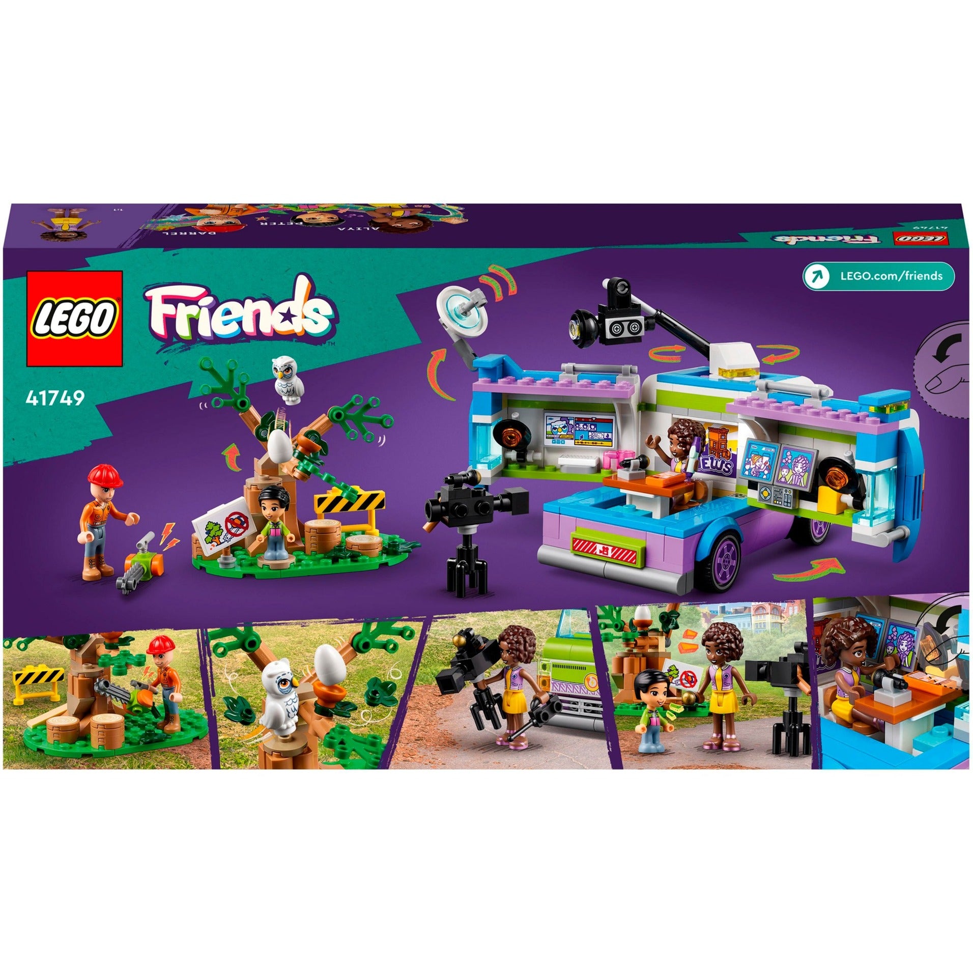 Lego friends - nieuwsbusje constructiespeelgoed (41749)