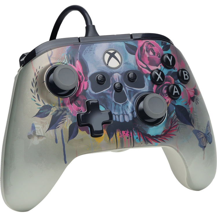 Powera advantage plus bedrade controller voor xbox series x|s - bloom gloom (zilver, xbox series x|s, xbox one, pc)