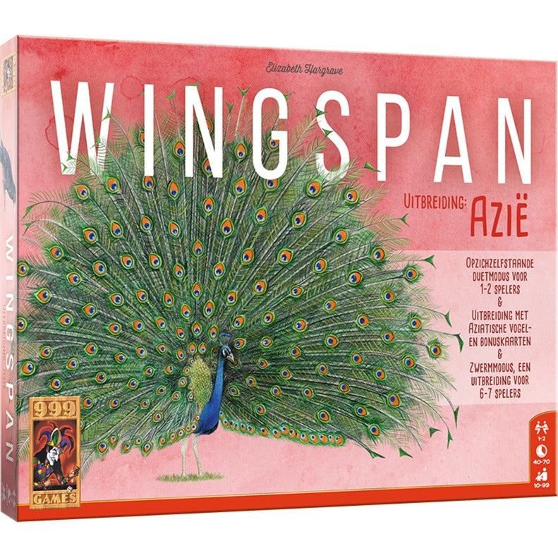999games 999 games wingspan: azie bordspel (nederlands, uitbreiding, 1 - 7 spelers, 40 minuten, vanaf 10 jaar)