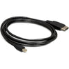 Delock mini-displayport naar displayport kabel (zwart, 1 meter)