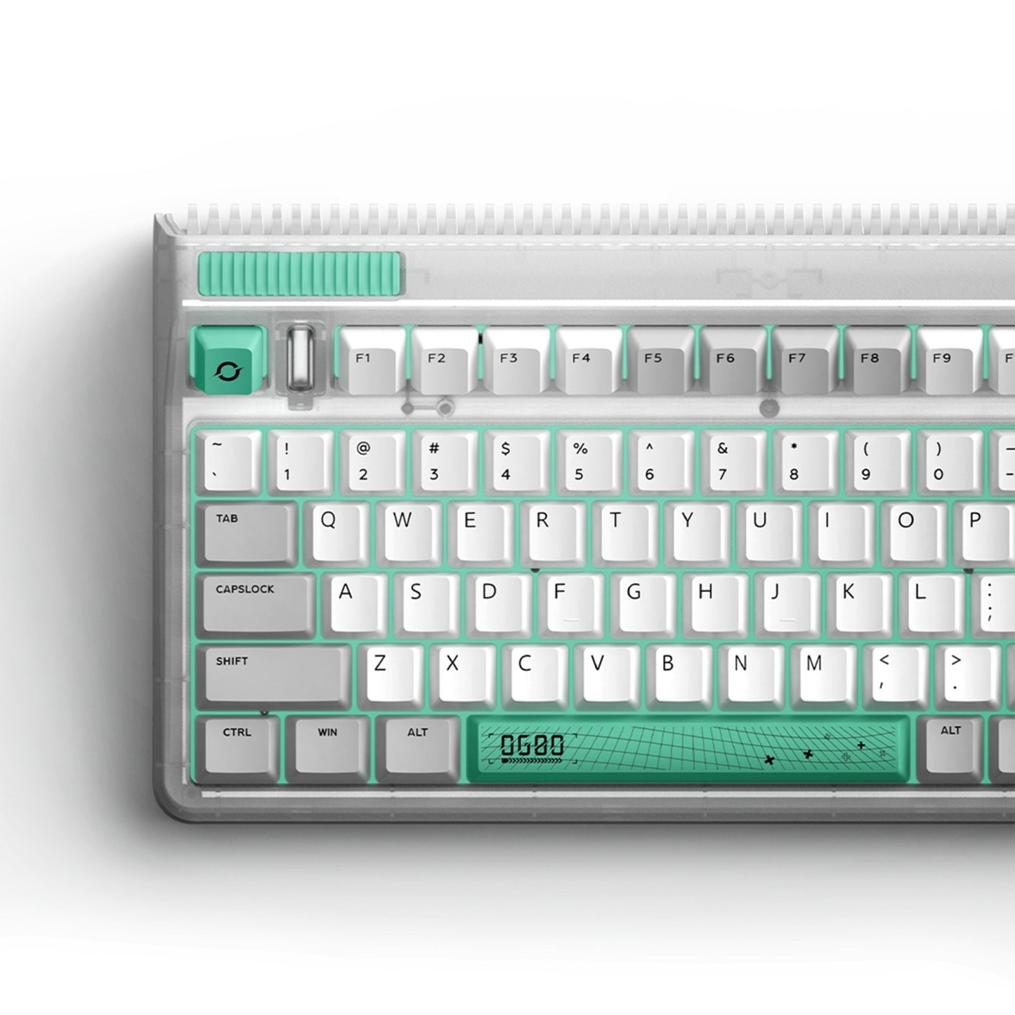 Iqunix og80 wormhole wireless mechanical keyboard (grijs, us lay-out (qwerty), cherry mx brown, 80% (tkl), rgb leds, hot-swappable, pbt, 2.4ghz | bluetooth 5.1 | usb-c)