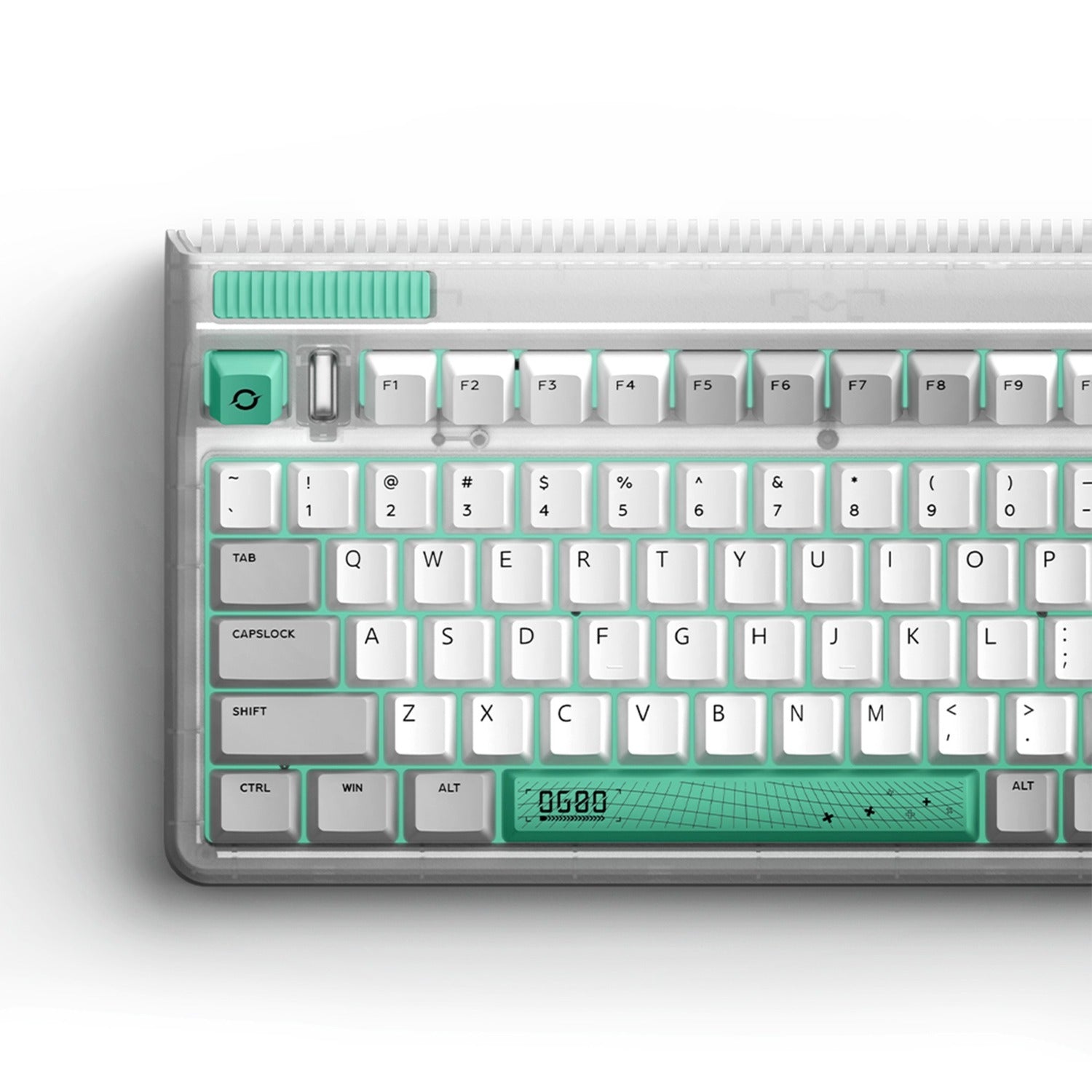 Iqunix og80 wormhole wireless mechanical keyboard (grijs, us lay-out (qwerty), cherry mx brown, 80% (tkl), rgb leds, hot-swappable, pbt, 2.4ghz | bluetooth 5.1 | usb-c)
