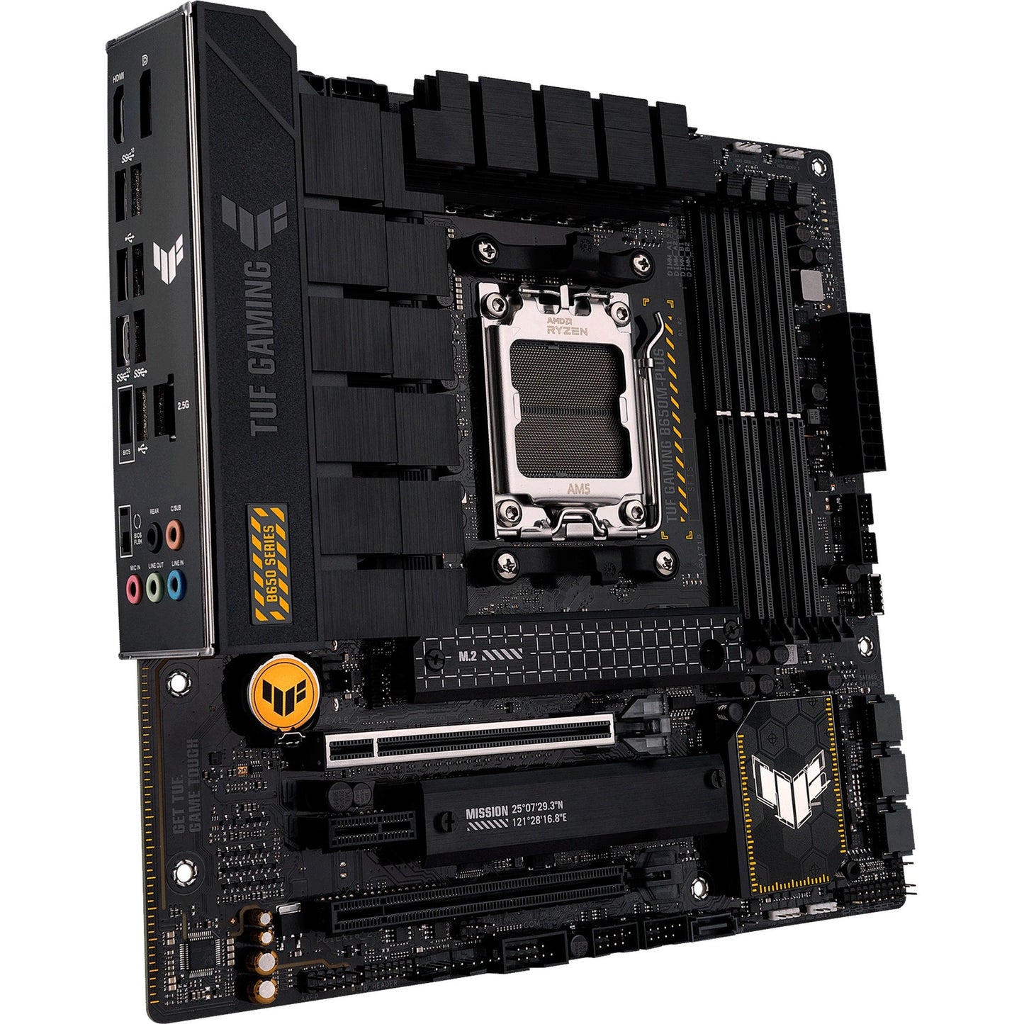Asus tuf gaming b650m-plus socket am5 moederbord (zwart, raid, 2.5 gb-lan, sound, µatx)