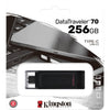 Kingston datatraveler 70 256 gb usb-stick (zwart, dt70 256gb, usb-c 3.2 gen 1)