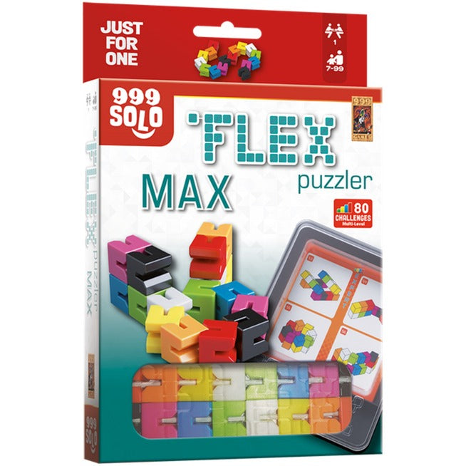 999games 999 games flex puzzler max denkspel (nederlands, 1 speler, vanaf 7 jaar, 80 opdrachten)