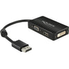 Delock displayport > vga hdmi dvi adapter (zwart)