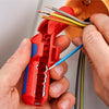 Knipex 16 95 01 sb ergostrip kabelstripper geschikt voor: ronde kabel, kabel voor vochtige ruimte, datakabel, coaxkabel