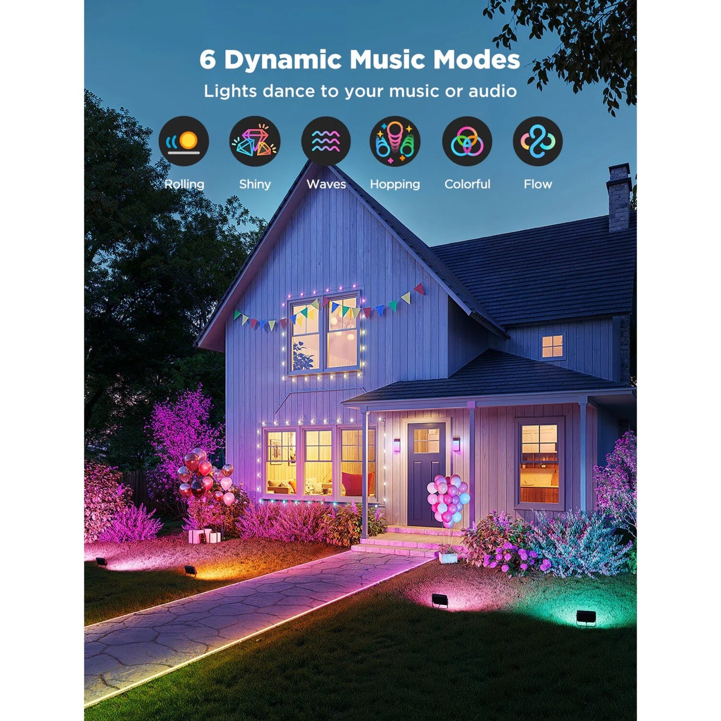 Govee slimme grondverlichting matter rgbww - 4 pack buiten