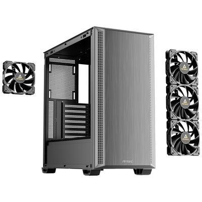 Antec p7 s midi tower behuizing (zwart zilver | 2x usb-a | 1x usb-c)