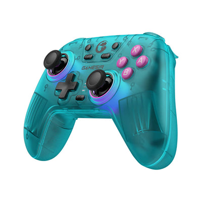 Gamesir nova hd rumble ns controller (blauwgroen, pc, steam, android, ios, switch, bluetooth 2.4 ghz usb)