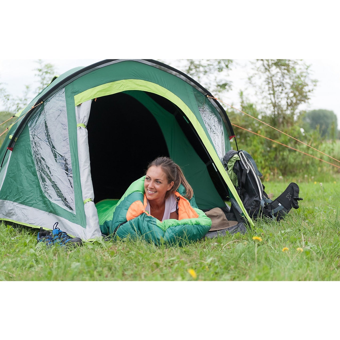 Coleman kobuk valley 3 plus tent (donkergroen lichtgroen)