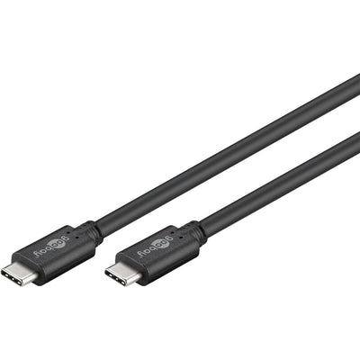 Goobay sync charge super speed usb-c kabel (zwart, 1,5 meter)