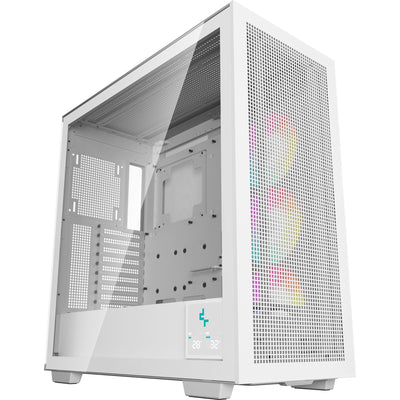 Deepcool morpheus midi tower behuizing (wit | 4x usb-a | 1x usb-c | rgb | tempered glass)