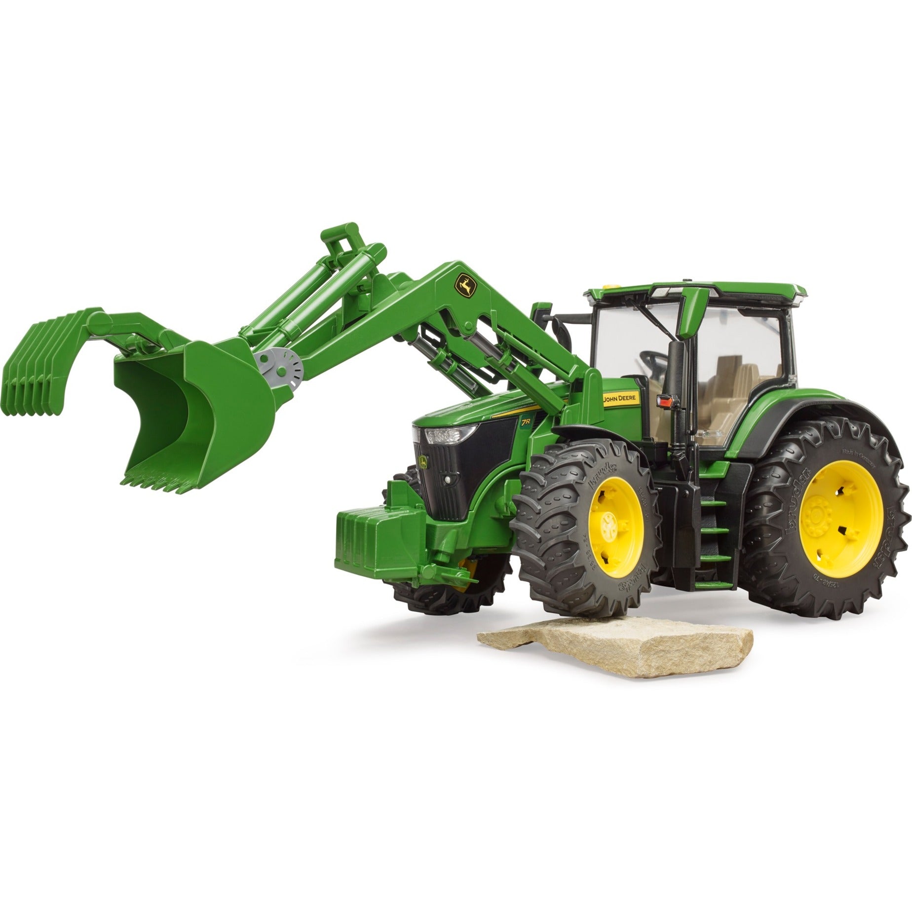 Bruder john deere 7r 350 met frontlader modelvoertuig (03151)