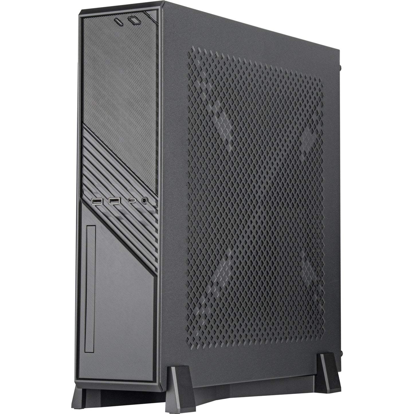 Silverstone milo 12 mini tower behuizing (zwart | 2x usb-a | 1x usb-c)