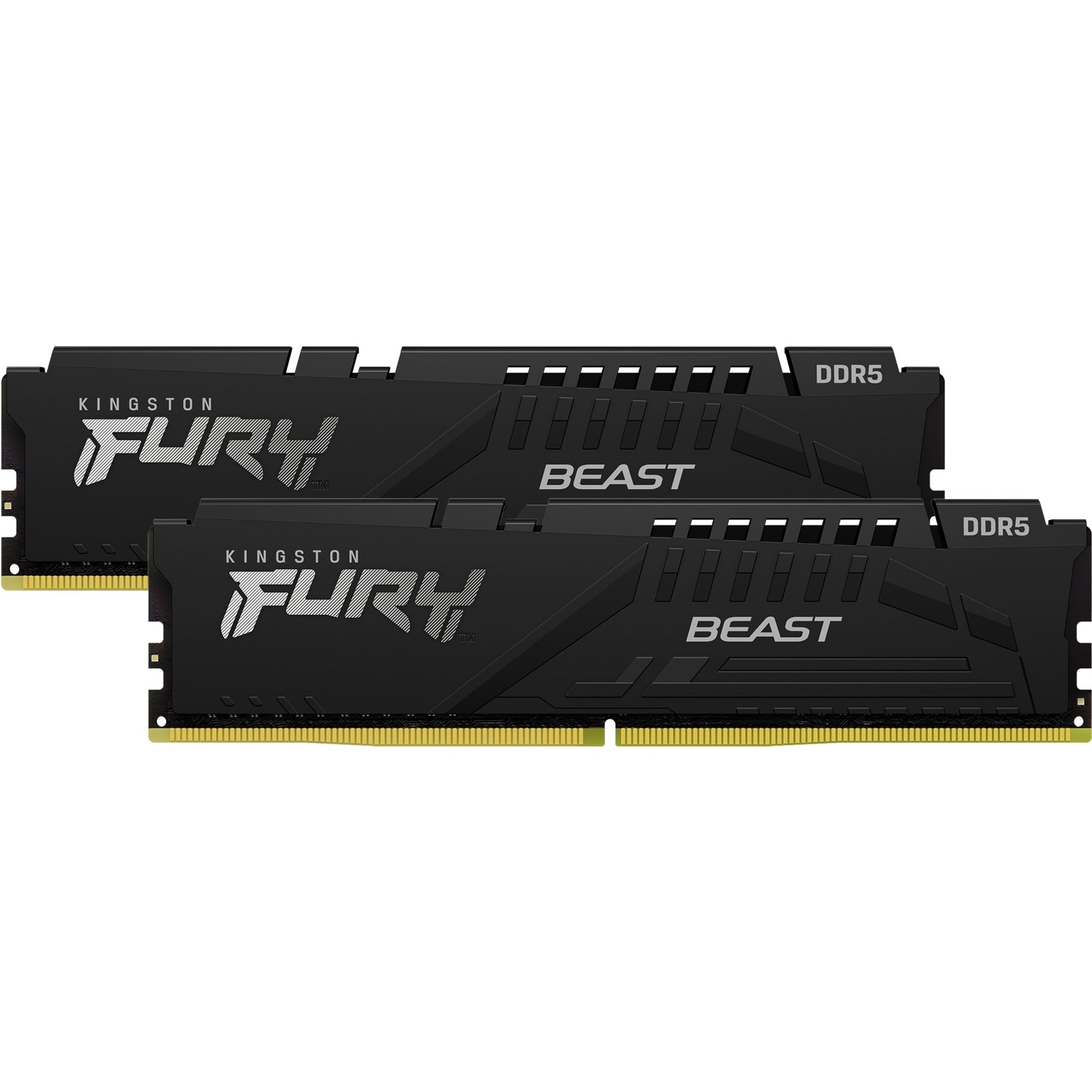 Kingston fury beast 16 gb ddr5-5200 (2x 8 gb) werkgeheugen (zwart, kf552c40bbk2-16, xmp 3.0)
