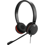 Jabra evolve 30 ii uc stereo on-ear headset (zwart) - afbeelding 1
