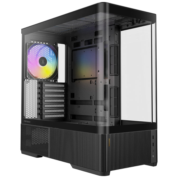 Antec c6 curve argb midi tower behuizing (zwart | 2x usb-a | 1x usb-c | tempered glass)