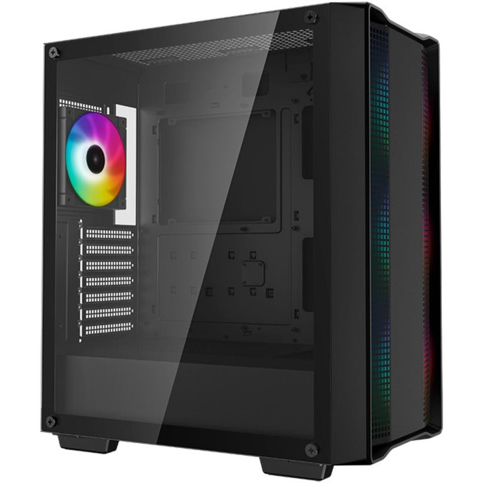 Deepcool cc560 argb v2 midi tower behuizing (zwart | 2x usb-a | rgb | tempered glass)