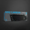 Logitech g512 carbon lightsync rgb mechanical gaming keyboard (zwart, us-international lay-out (qwerty), gx brown, 100%, rgb leds)