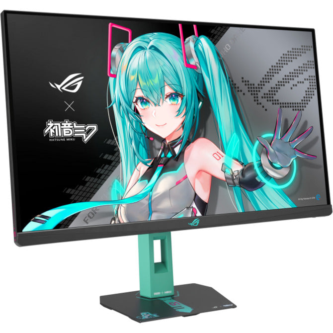 Asus rog strix xg27acmeg-g hatsune miku edition 27 gaming monitor (zwart turquoise, 260 hz, hdmi, displayport, usb-c, amd free-sync)
