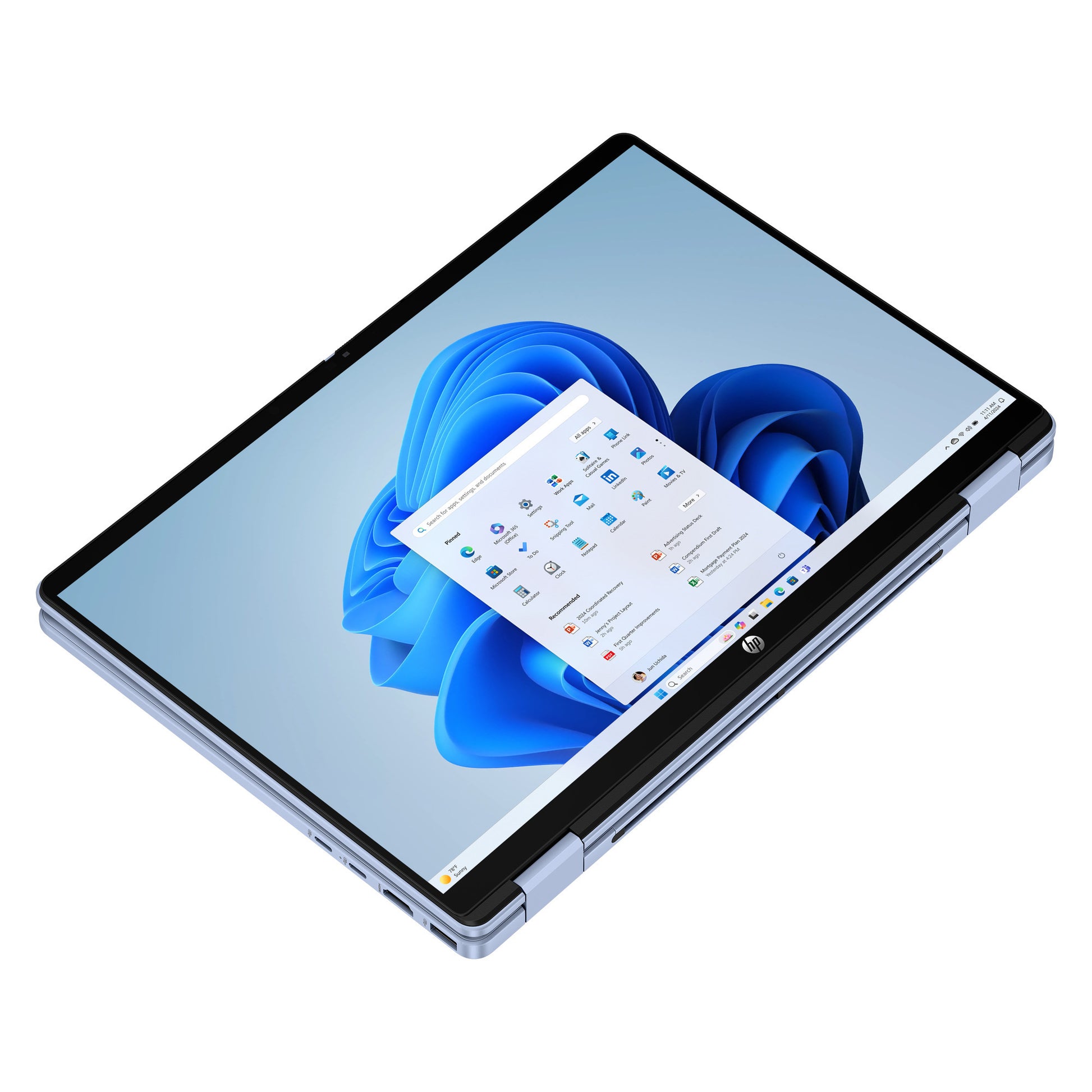 Hp omnibook 5 flip 2-in-1 14-fp0251ndx 14 laptop (blauw | core 5 120u | intel graphics | 8 gb | 512 gb ssd | touch)