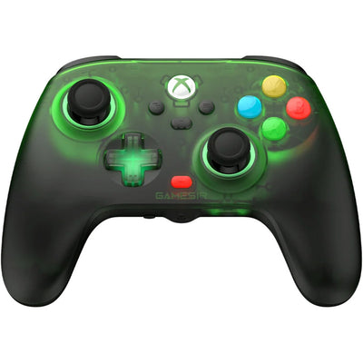 Gamesir t7 pro tri-mode controller - retro green (donkergroen transparant, xbox one, xbox series x|s via usb kabel | pc via 2,4 ghz, bt of usb kabel | android via bluetooth)