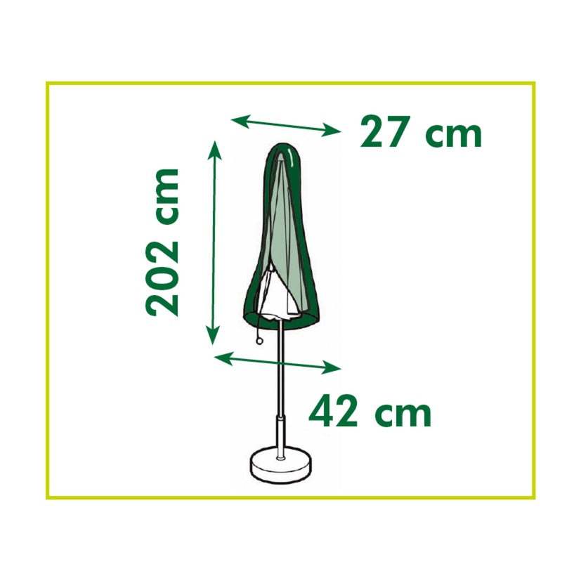 Nature tuinmeubelafdekhoes voor staande parasol (klein) afdekking (grijs, 6030616)