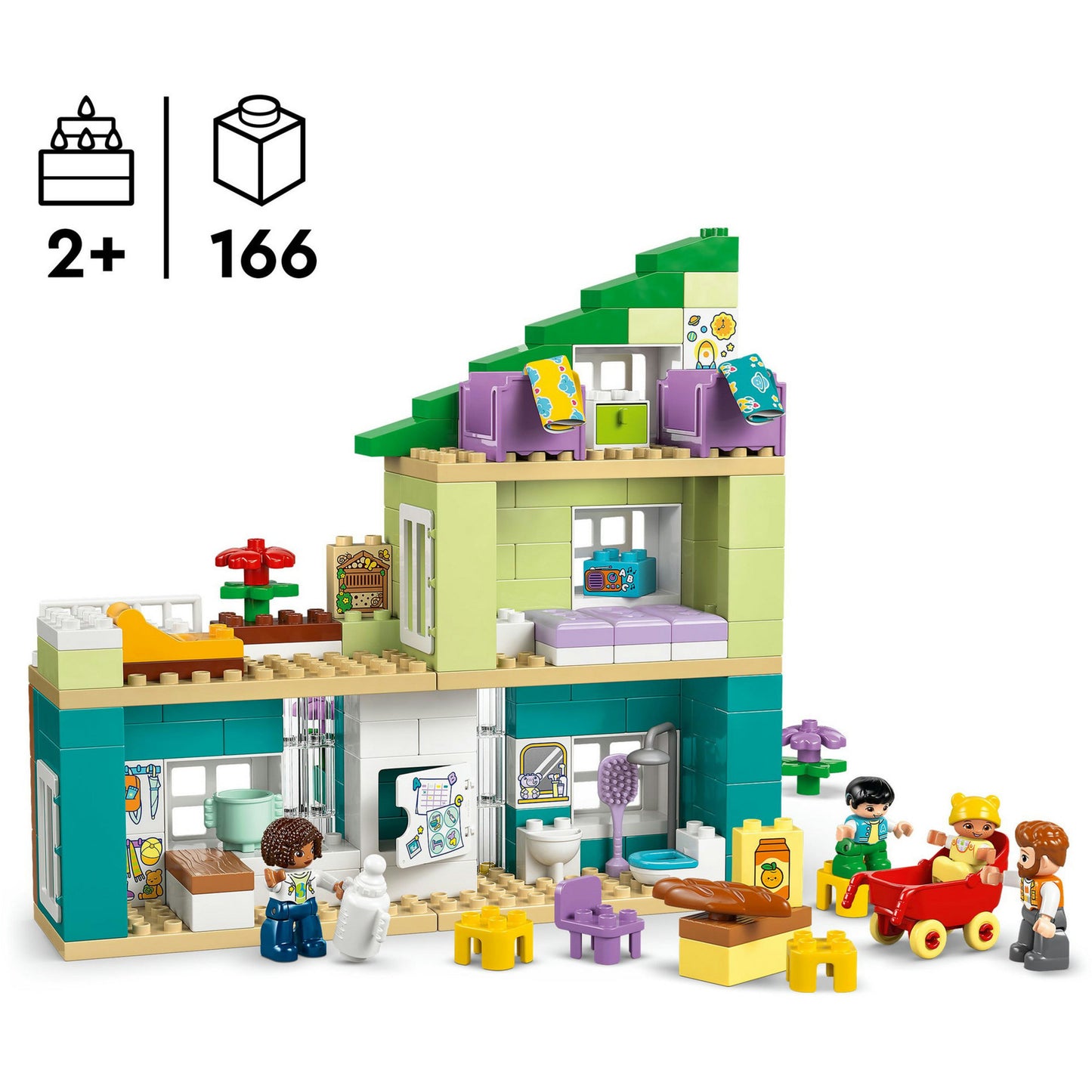 Lego duplo town 10470 - woonhuis - 3-in-1 - inclusief figuren
