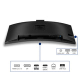 Philips 34b2u3600ch 34 curved ultrawide monitor (zwart, 2x hdmi, displayport, 3x usb-a, usb-b, usb-c, rj-45) - afbeelding 11