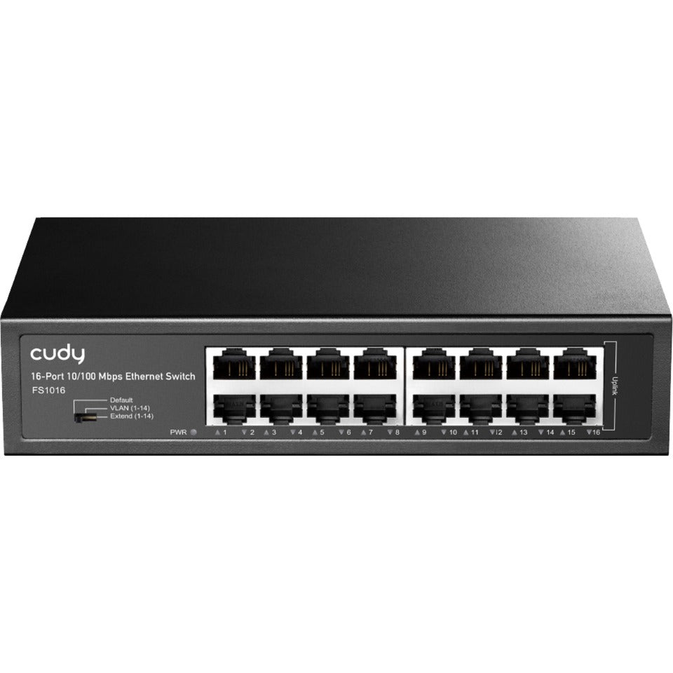 Cudy 16-port 10 100 mbps ethernet switch (zwart)