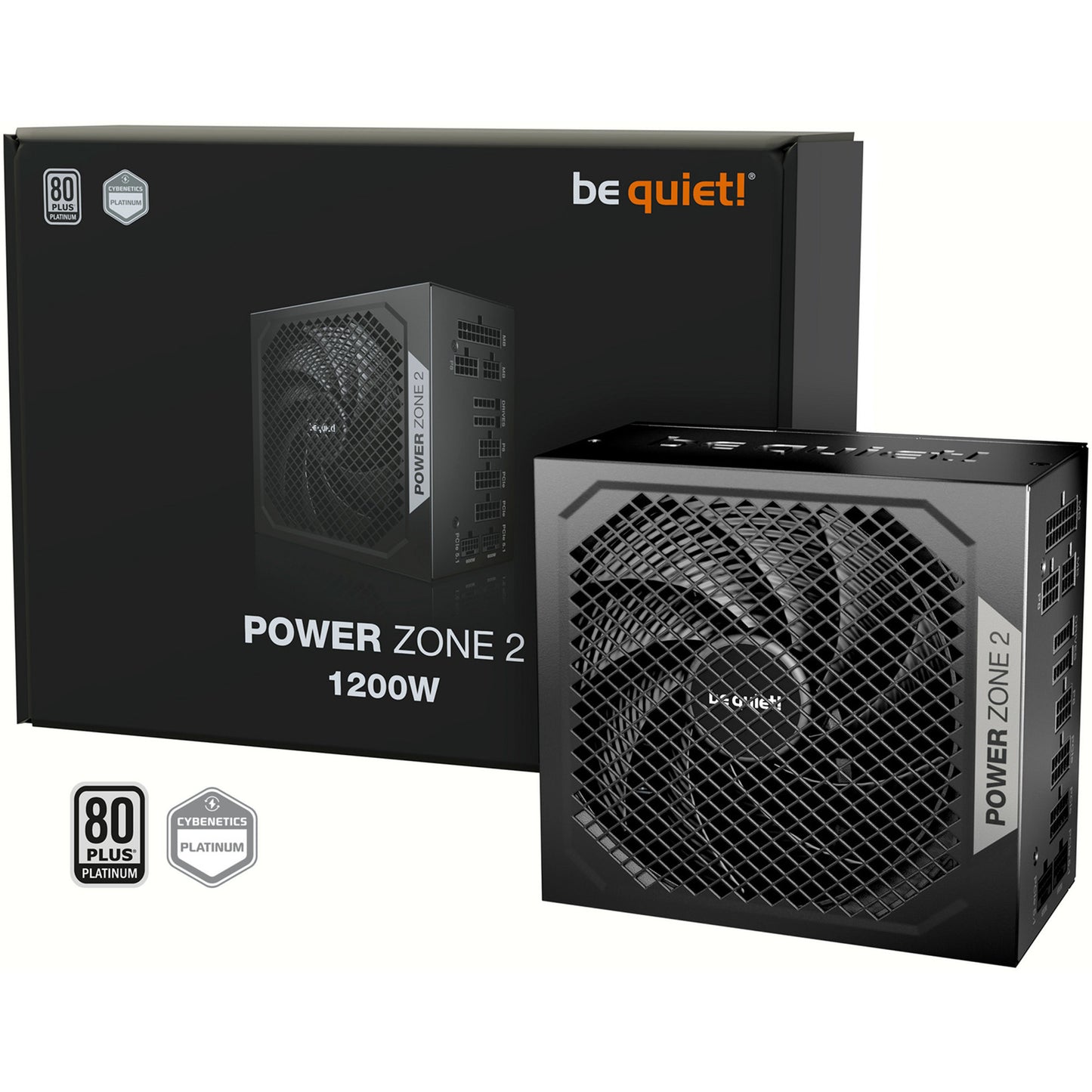 Be quiet! power zone 2 modulaire 1200 watt voeding (zwart, 1x 12v-2x6, 3x pcie)