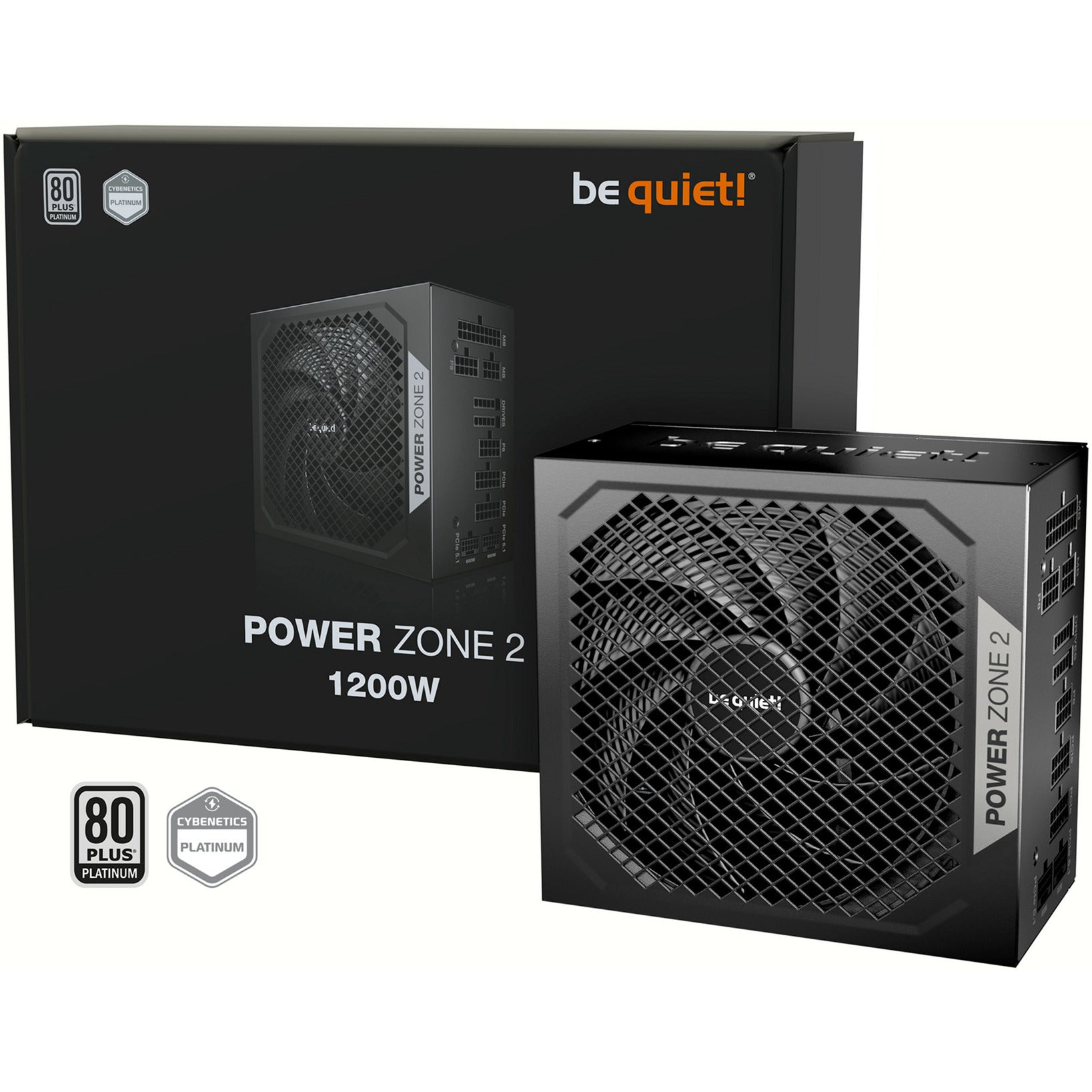 Be quiet! power zone 2 modulaire 1200 watt voeding (zwart, 1x 12v-2x6, 3x pcie)