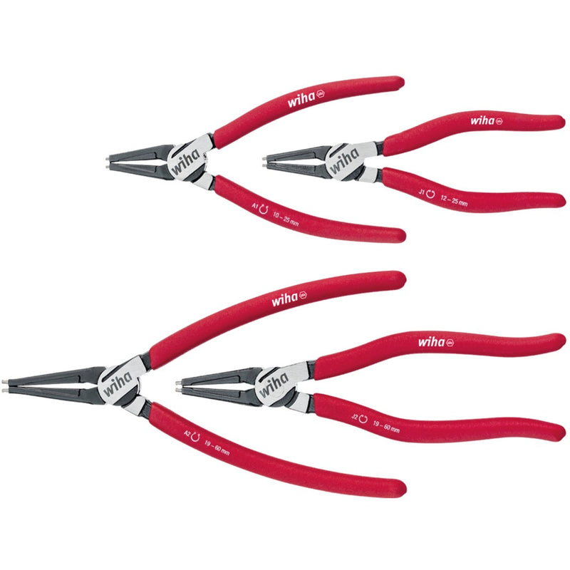 Wiha tangenset classic met magictips (rood, borgringtangen 4-delig)