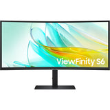 Samsung viewfinity s6 s65uc 34 curved ultrawide monitor (zwart, hdmi, displayport, 3x usb-a, usb-b, usb-c, rj-45) - afbeelding 1