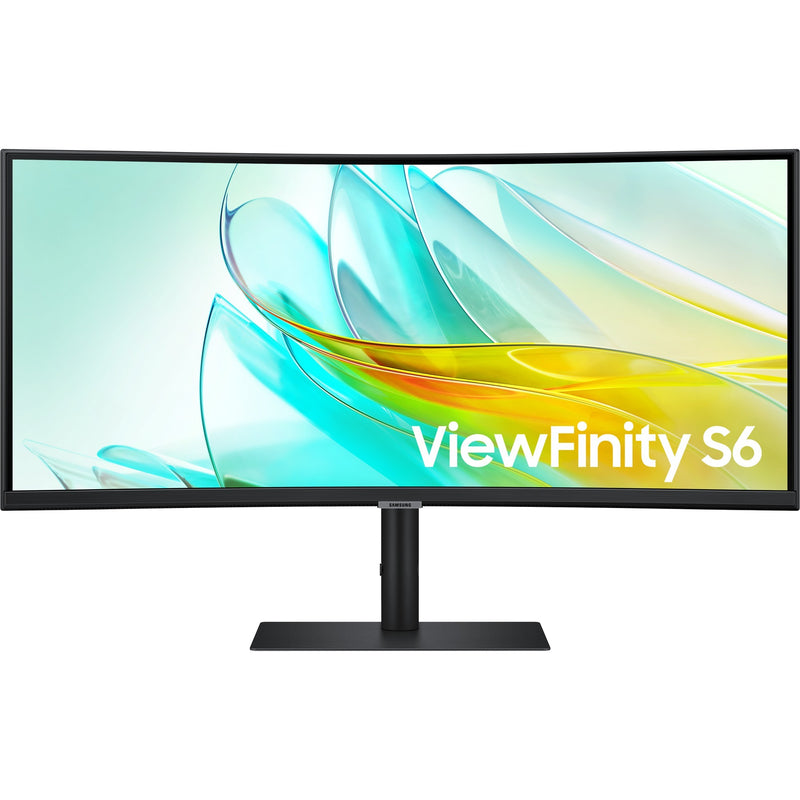 Samsung viewfinity s6 s65uc 34 curved ultrawide monitor (zwart, hdmi, displayport, 3x usb-a, usb-b, usb-c, rj-45)