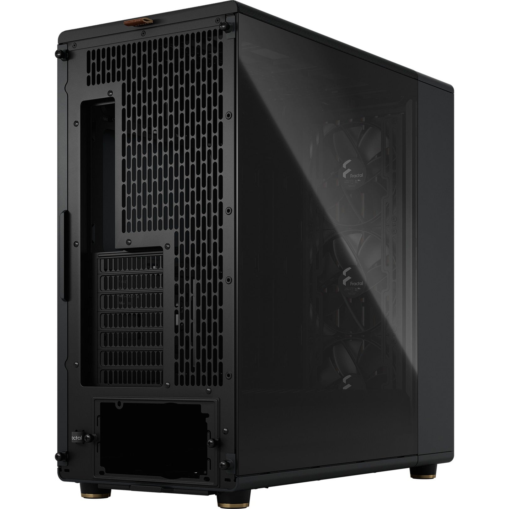 Fractal design north xl midi tower behuizing (zwart houtkleur | 2x usb-a | 1x usb-c | tempered glass)