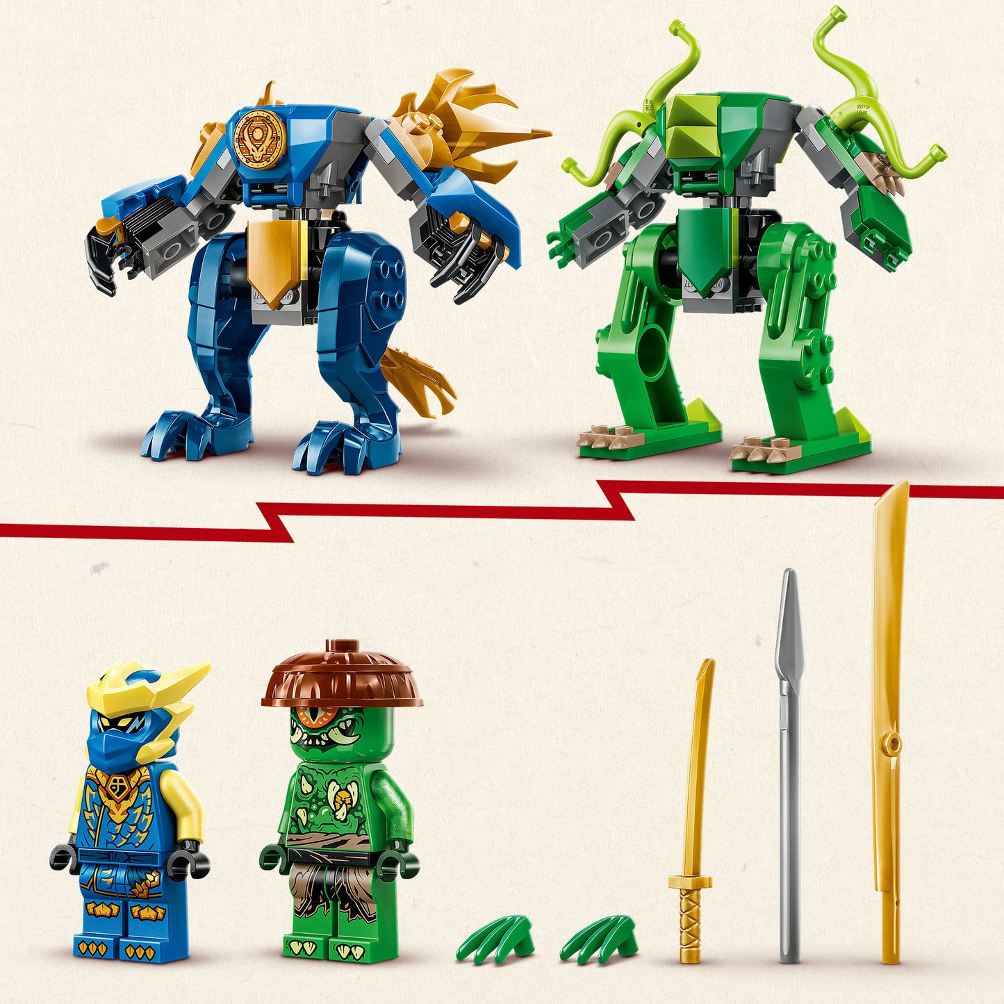 Lego ® ninjago® - jay's drakenmechastrijd - speelgoedmecha - speelset met 2 minifiguren - 71853