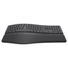 Trust keyra ergonomisch draadloos toetsenbord (zwart, us lay-out (qwerty), 100%, 2.4 ghz usb | bluetooth)