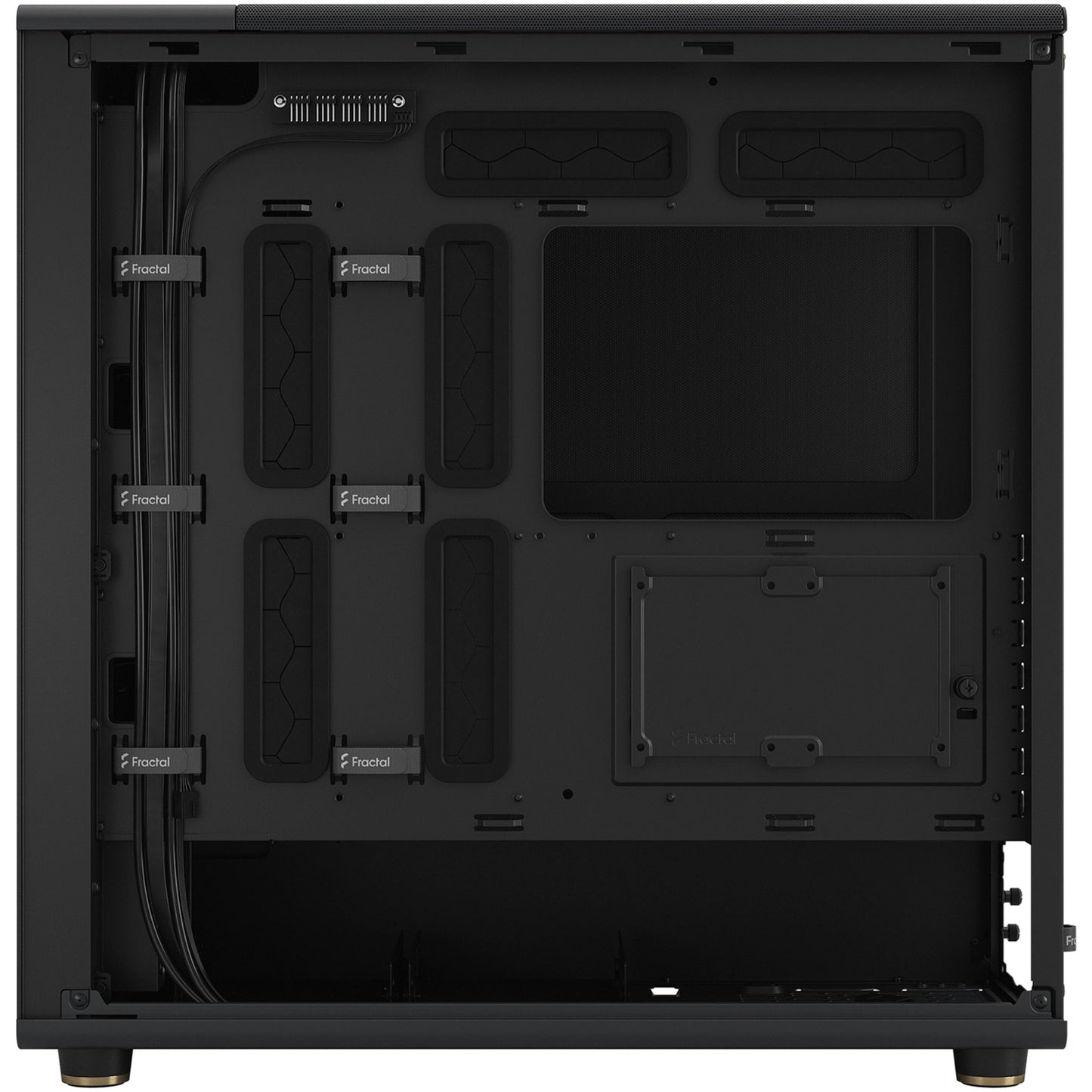 Fractal design north xl midi tower behuizing (zwart houtkleur | 2x usb-a | 1x usb-c)