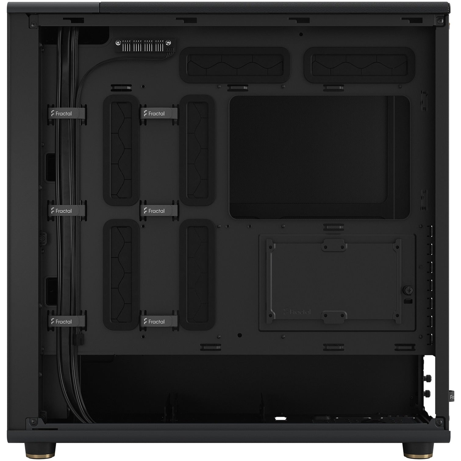 Fractal design north xl midi tower behuizing (zwart houtkleur | 2x usb-a | 1x usb-c)