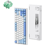 Mchose g75 pro tri-mode gasket structuur mechanisch gaming toetsenbord (blauw, us lay-out (qwerty), ktt cabbage tofu v2, 75%, rgb, hot swap, pbt double-shot, 2.4 ghz | usb-c | bluetooth) - afbeelding 3