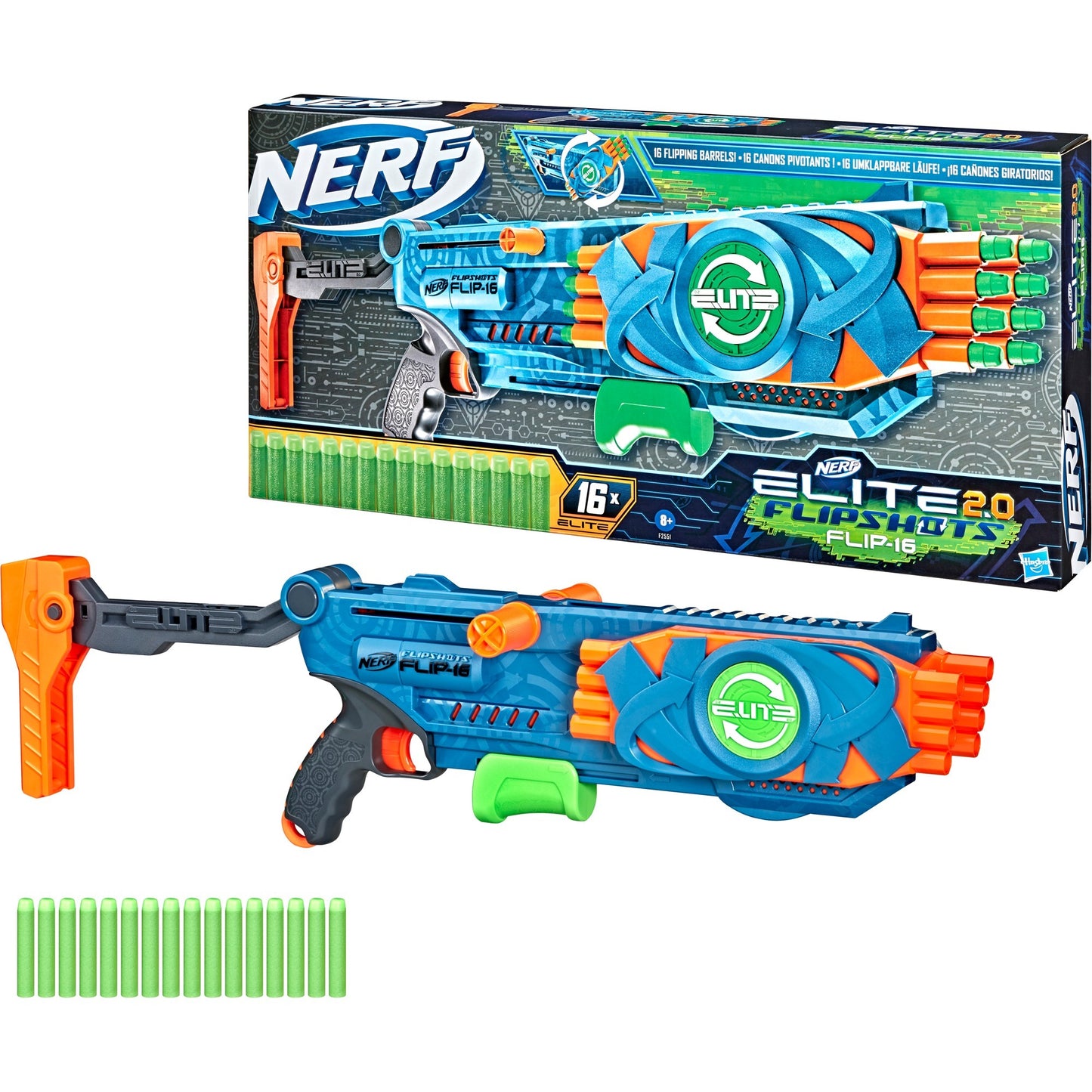 Hasbro nerf elite 2.0 flipshots flip-16 nerf-gun