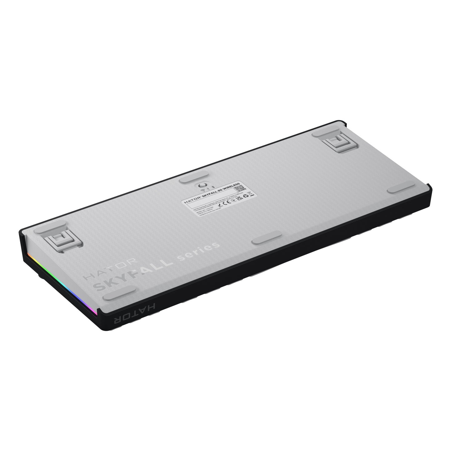 Hator skyfall wireless, gaming toetsenbord (zwart, us lay-out, hator aurum lemon, 80% (tkl), rgb, double shot abs, hot-swap, 2.4ghz bluetooth usb-c)