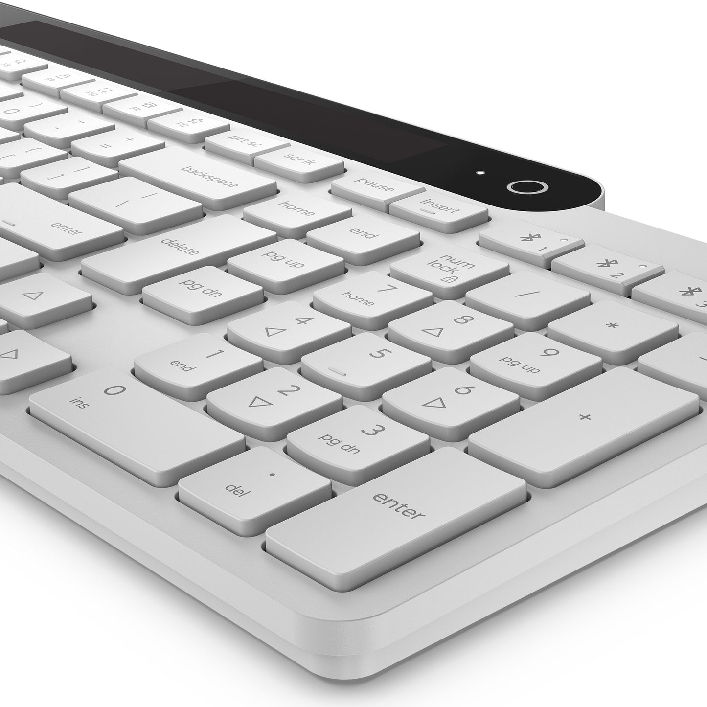 Lenovo 800 self-charging bluetooth keyboard (wit, us lay-out (qwerty), plunger, 100%, plunger switch, bluetooth 5.1, usb-c)