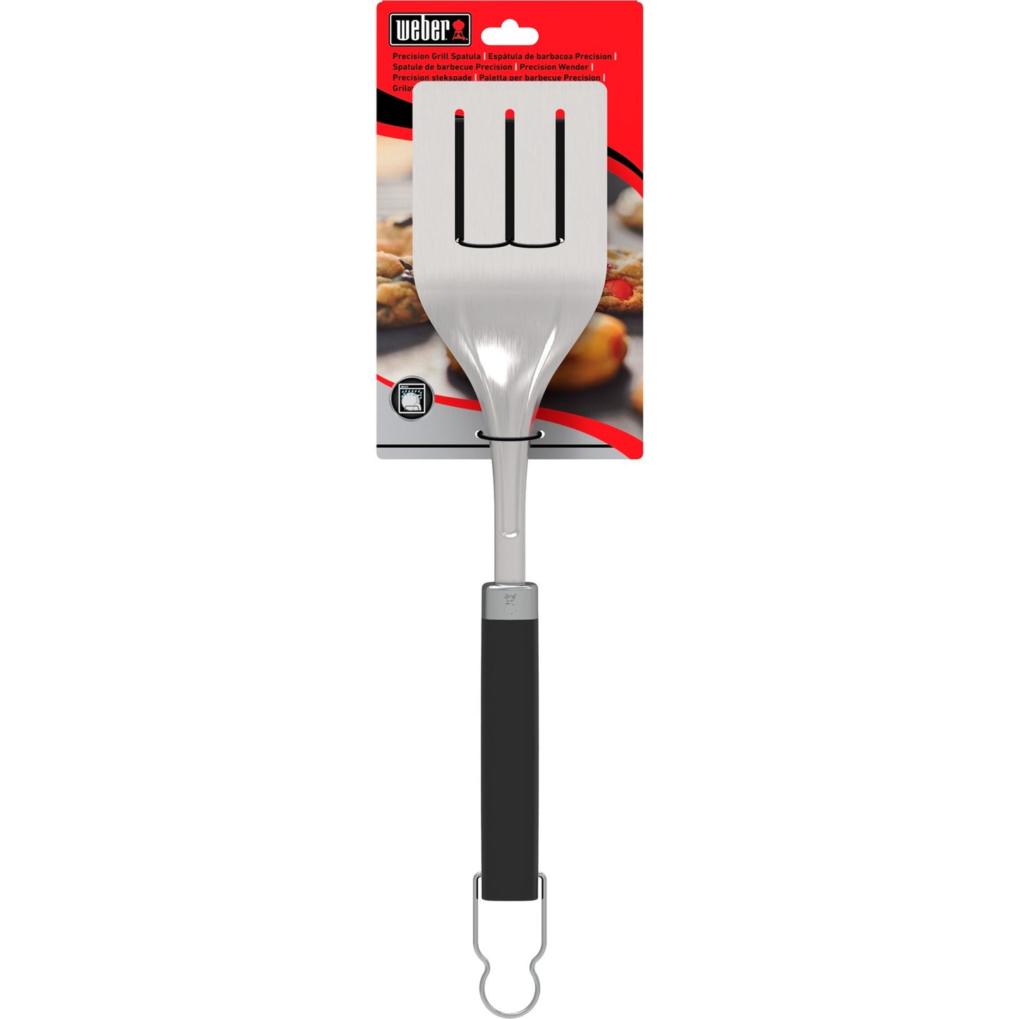 Weber precision barbecuespatel (roestvrij staal zwart)