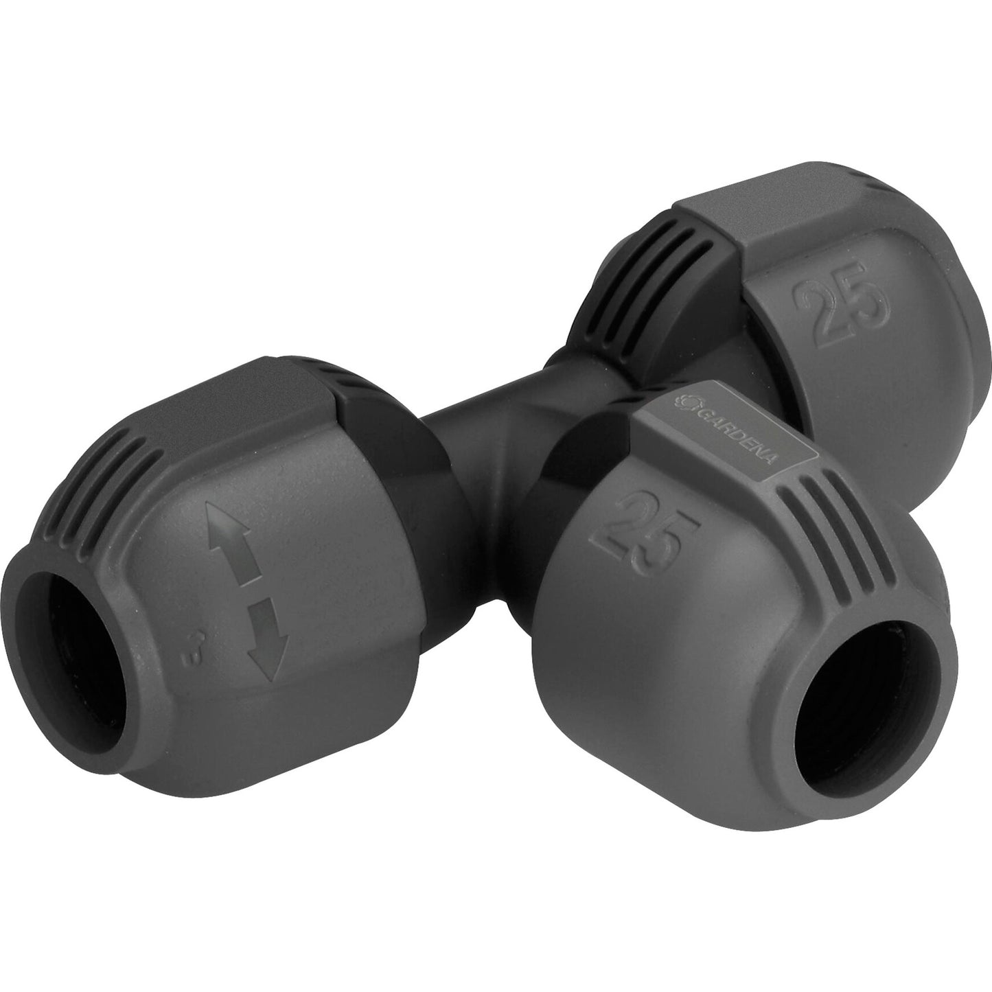 Gardena t-stuk 25 mm verbinding (zwart grijs, 2771-20)